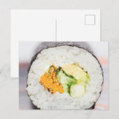 Sushi roll Fisch und Reis Postkarte (Vorne/Hinten)