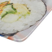 Sushi roll Fisch und Reis Schneidebrett (Ecke)
