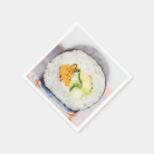 Sushi roll Fisch und Reis Serviette (Ecke)