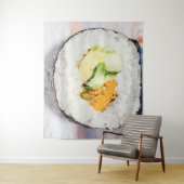Sushi roll Fisch und Reis Wandteppich (Beispiel)