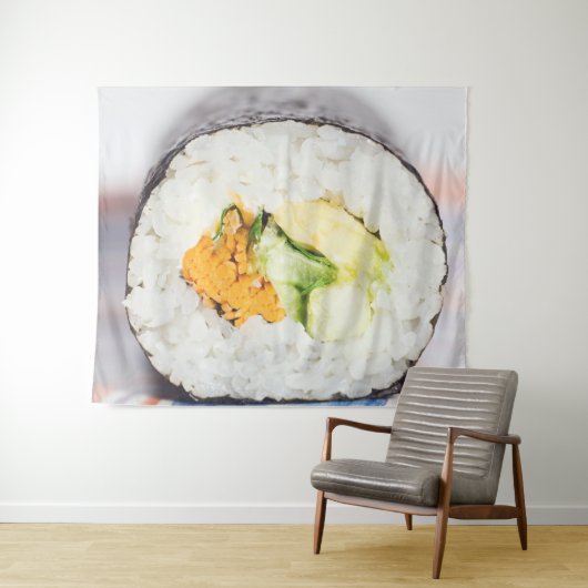Sushi roll Fisch und Reis Wandteppich (Beispiel (Horizontal))