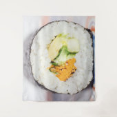 Sushi roll Fisch und Reis Wandteppich (Vorderseite)