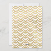 Sushi Roll Gold New Year's Party Einladung (Rückseite)