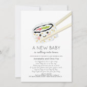 Sushi Roll Kawaii Baby Shower by Mail Einladung (Vorderseite)