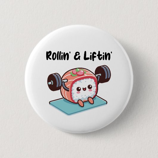 Sushi Roll Lifting Weights Button (Vorderseite)