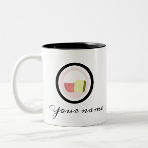Sushi Roll Logo-Design-Tasse Zweifarbige Tasse