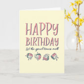 Sushi Roll Niedlich Food Pub Funny Birthday Karte (Gelbe Blume)