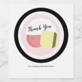 Sushi Roll Salmon Birthday Restaurant Weinetikett (Einzelnes Label)