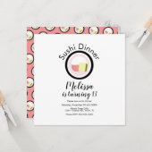 Sushi Roll Salmon Teen Birthday Restaurant Party Karte (Vorderseite/Rückseite Beispiel)