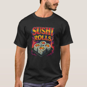 Sushi-Röllchen Lieblingsessen Lustig Seltsam 90er T-Shirt