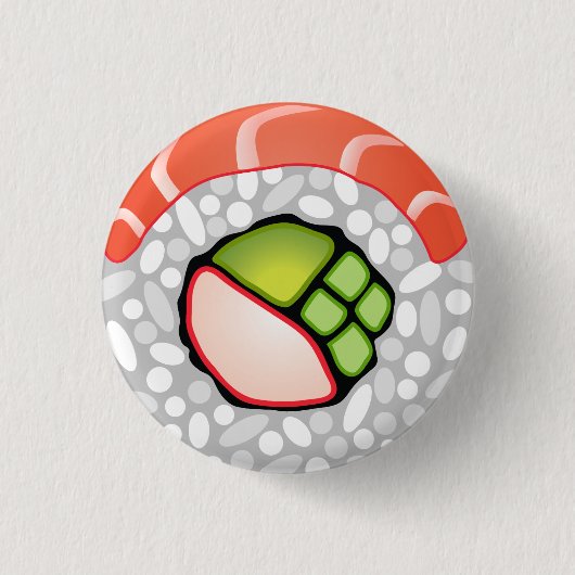 Sushi-Rolle Button (Vorderseite)