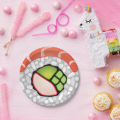 Sushi-Rolle Pappteller (Party)