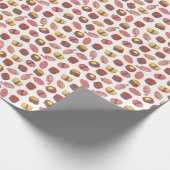 Sushi-Rollen, doodle, bunte Tapeten Geschenkpapier (Ecke)