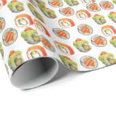 Sushi-Rollenmuster Geschenkpapier (Rolleneckpunkt)