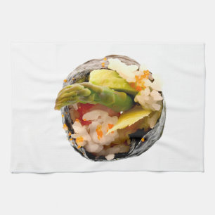 Sushi-Rollenspargel-Reis-japanische Geschirrtuch