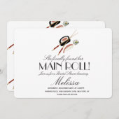 Sushi Rolls Chopsticks Japan Saki Brautparty Einladung (Vorne/Hinten)