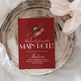 Sushi Rolls Chopsticks Japan Saki Bridal Shower Einladung