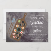 Sushi Rolls Hibachi Asian Restaurant Party Invita Einladung (Vorderseite)
