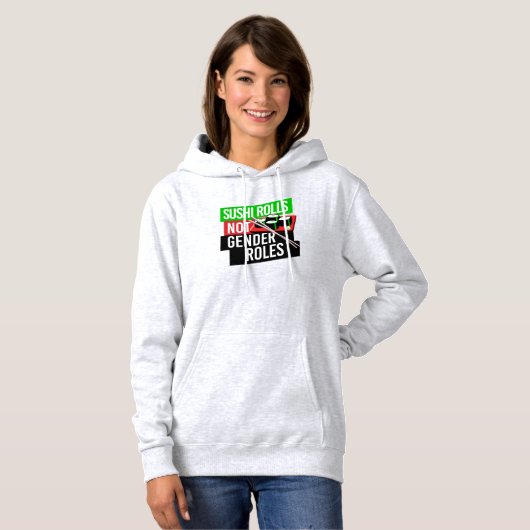 Sushi Rolls not Gender Roles Hoodie (Vorne ganz)