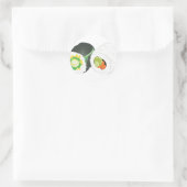 Sushi Rolls Runder Aufkleber (Tasche)