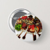 Sushi Rolls Sesame Ginger Wasabi Japan Küche Button (Vorne & Hinten)