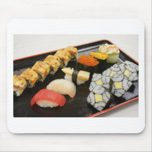 Sushi Rolls Sesame Ginger Wasabi Japan Küche Mousepad
