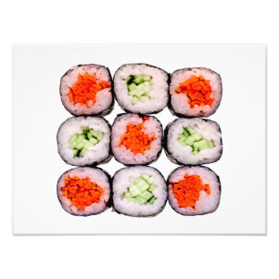Sushi rollt japanische Lebensmittelvorlage Fotodruck