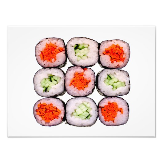 Sushi rollt japanische Lebensmittelvorlage Fotodruck (Vorne)