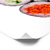 Sushi rollt japanische Lebensmittelvorlage Fotodruck (Ecke)