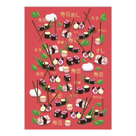 Sushi Rot Fotodruck (Vorne)