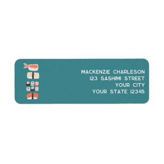 Sushi Rücksendeadresse (Vorne)