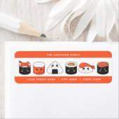 Sushi Rücksendeadressen-Aufklebers (Insitu)