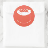 Sushi Runder Aufkleber (Tasche)