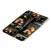 Sushi-Sammlung auf schwarzem Hintergrund Magnet (Linke Seite)