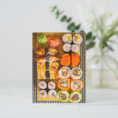 Sushi Sampler Postkarte (Stehend Vorderseite)