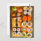 Sushi Sampler Postkarte (Vorne/Hinten)