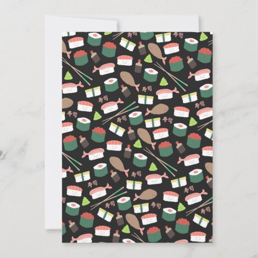 Sushi Save the Date Card (Rückseite)