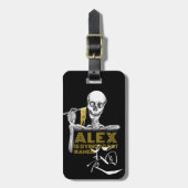 SUSHI Schädel Gepäckanhänger (Vorderseite vertikal)