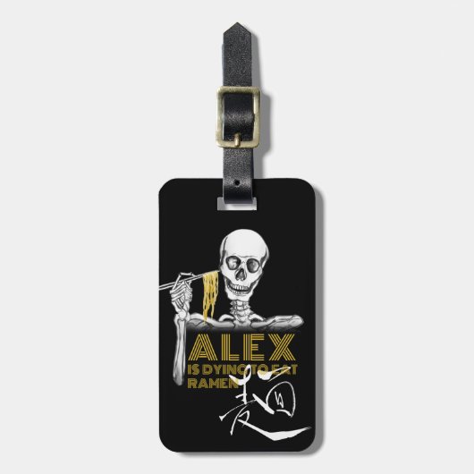 SUSHI Schädel Gepäckanhänger (Vorderseite vertikal)