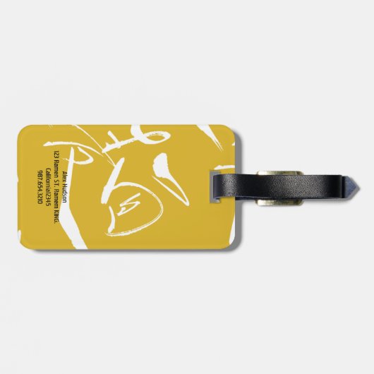 SUSHI Schädel Gepäckanhänger (Rückseite horizontal)