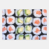 Sushi-Scheiben auf einem Tray-Foto Geschenkpapier Set (Vorderseite 3)