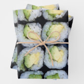 Sushi-Scheiben auf einem Tray-Foto Geschenkpapier Set (Beispiel)