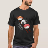 Sushi Sliding on Chopsticks Kawaii Anime Japanisch T-Shirt (Vorderseite)