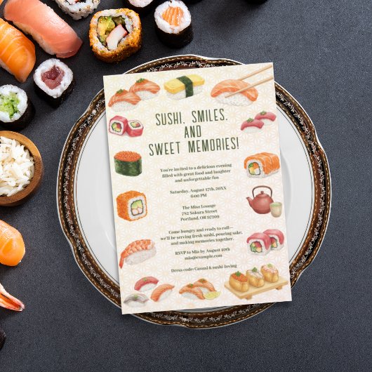 Sushi, smiles, and sweet memories! einladung