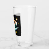 Sushi Spaceship Pixel Art Flying Sushi Roll Design Glas (Links)