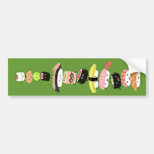 Sushi Stack - Ein glücklicher Turm aus kawaii Freu Autoaufkleber