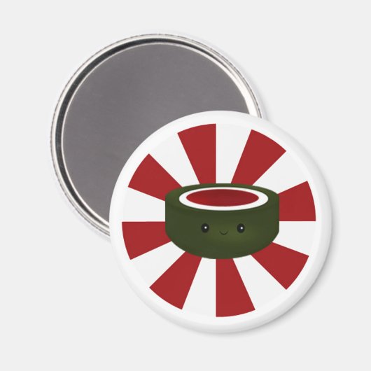 Sushi Star - White Magnet (Vorderseite/Rückseite)