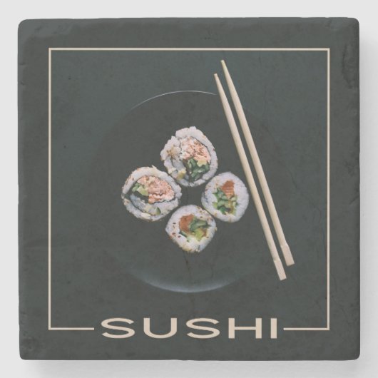 Sushi-Stein-Untersetzer Steinuntersetzer (Vorderseite)