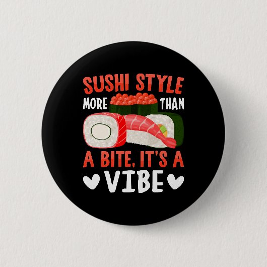 Sushi Stil mehr als ein Biss Button (Vorderseite)