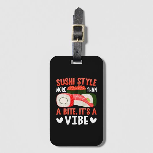 Sushi Stil mehr als ein Biss Gepäckanhänger (Vorderseite Vertikal)